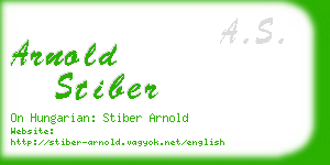 arnold stiber business card
